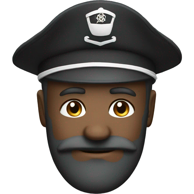 Ship captain hat black Closeup alone emoji