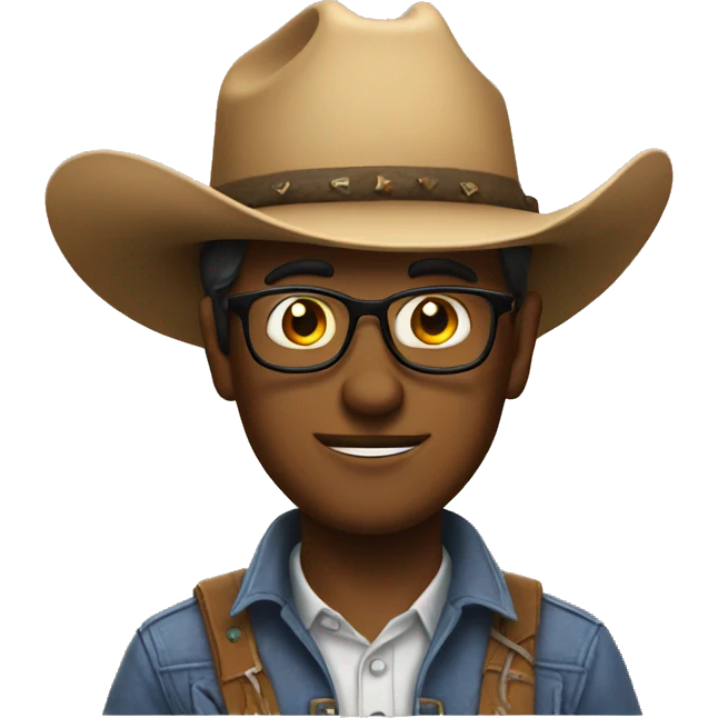 nerd with cowboy hat emoji