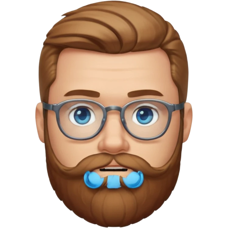 Viking guys, beard, glasses
 emoji