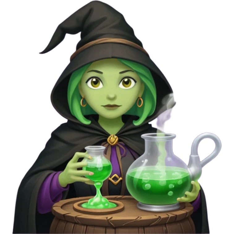 green witch cooking potion emoji