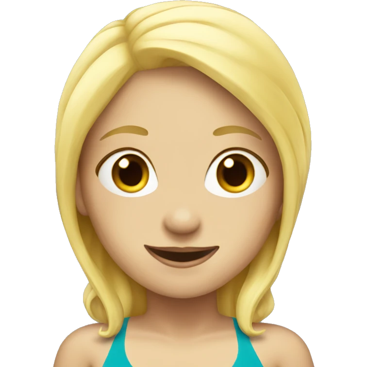 blonde swimmer girl emoji