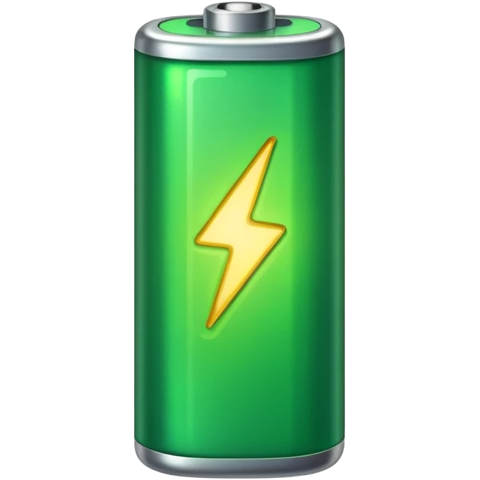 батарейка с энергии , зеленая emoji
