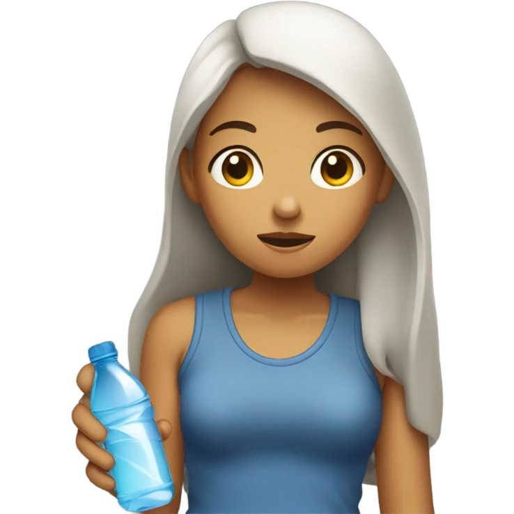 A girl who needs water emoji