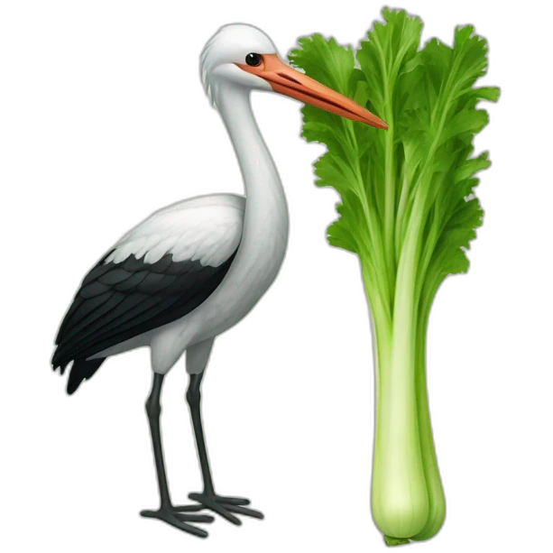 Celery stork emoji