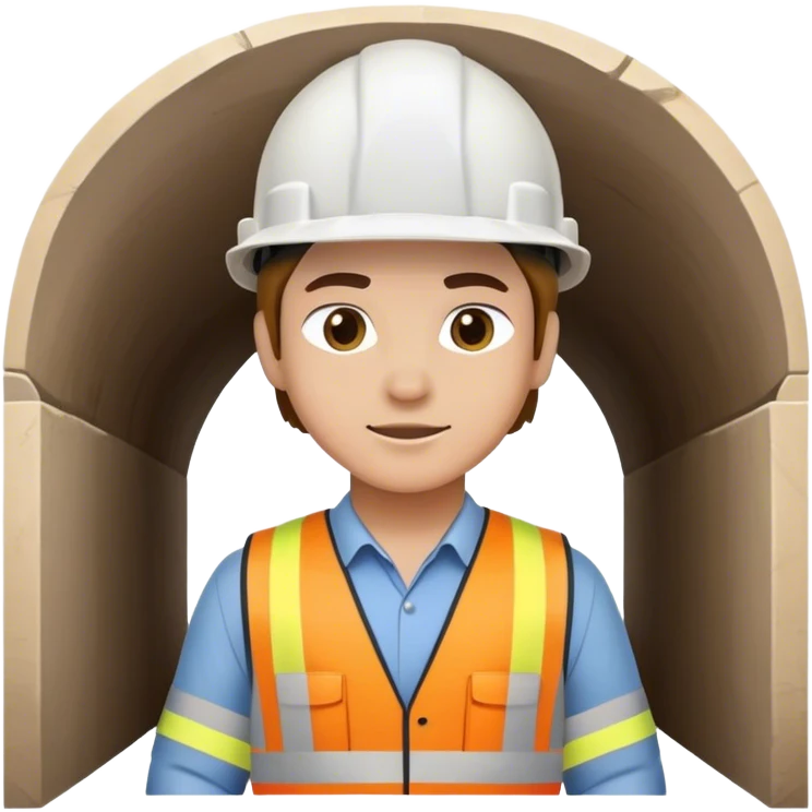 Working inside a small tunnel emoji