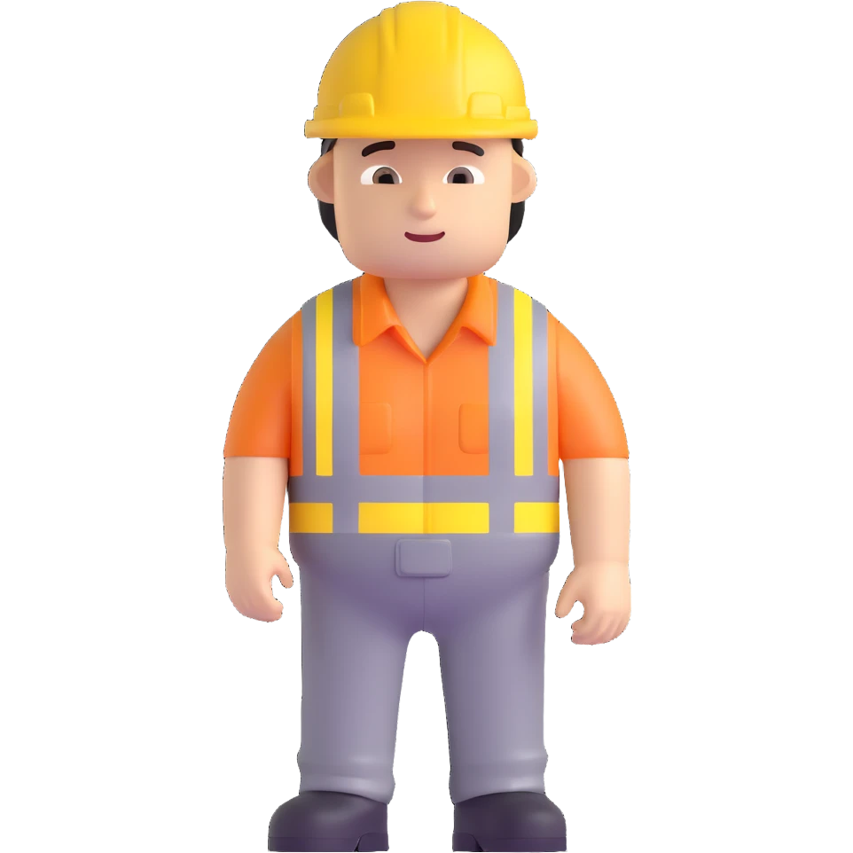 construction worker wearing a yellow hard hat emoji