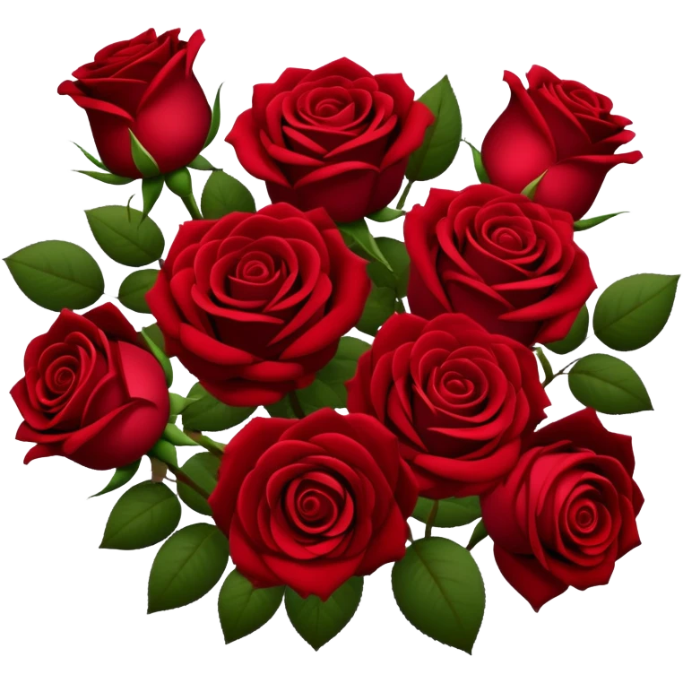 Bouquet of dark red roses emoji
