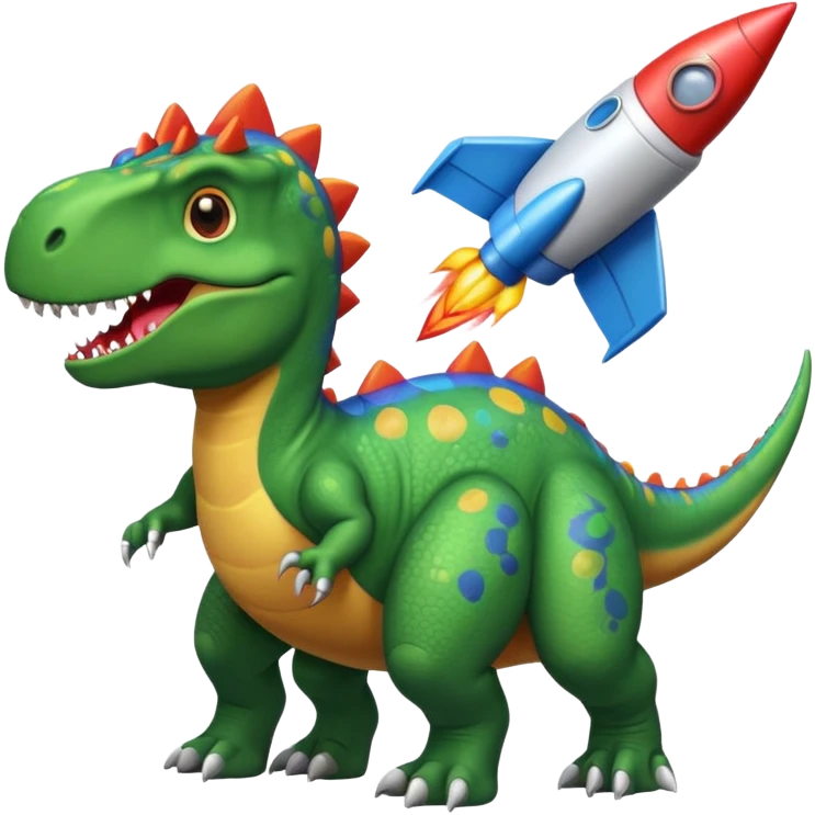 Dinosaurs with Rockets emoji