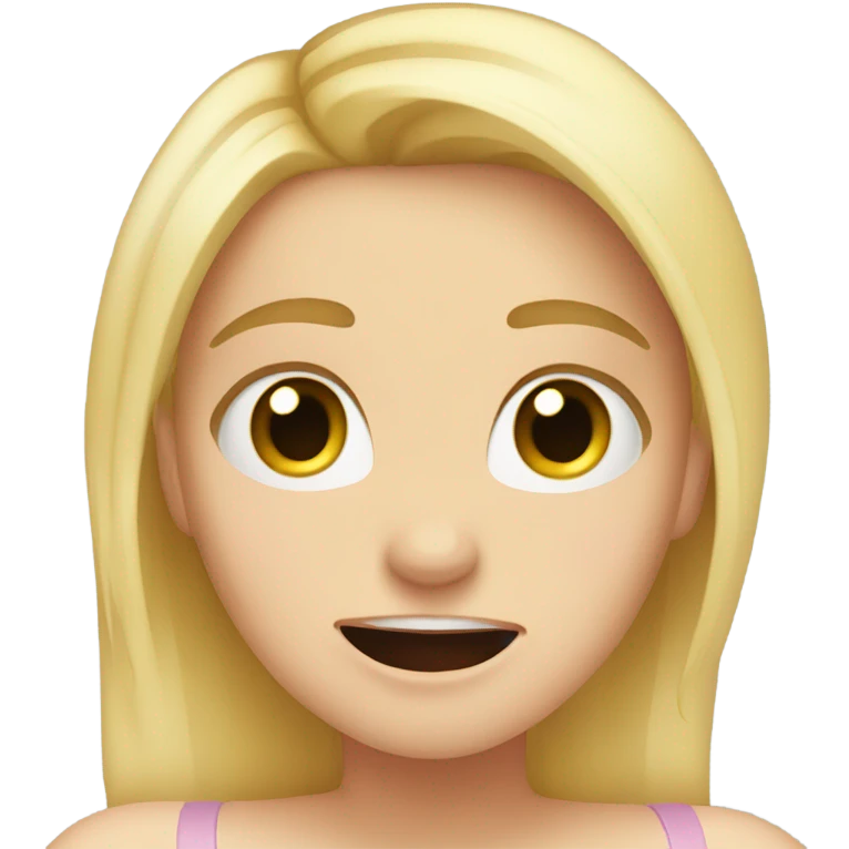 Blonde white girl happy face crying emoji