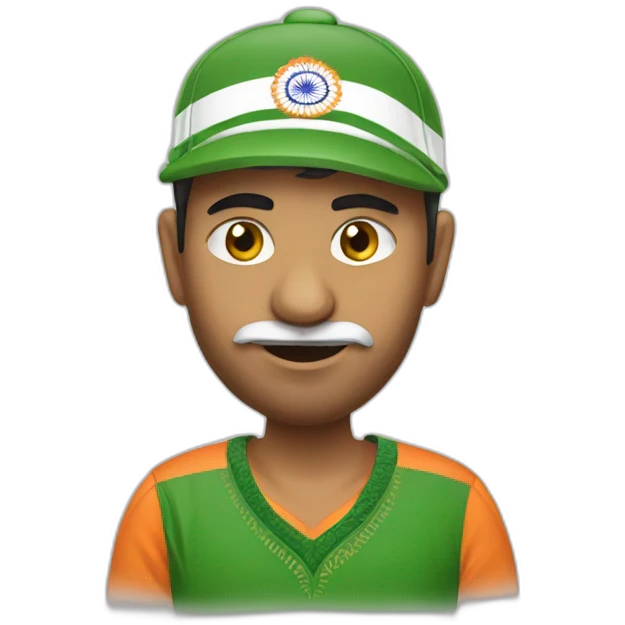 Indian Cricket fan emoji
