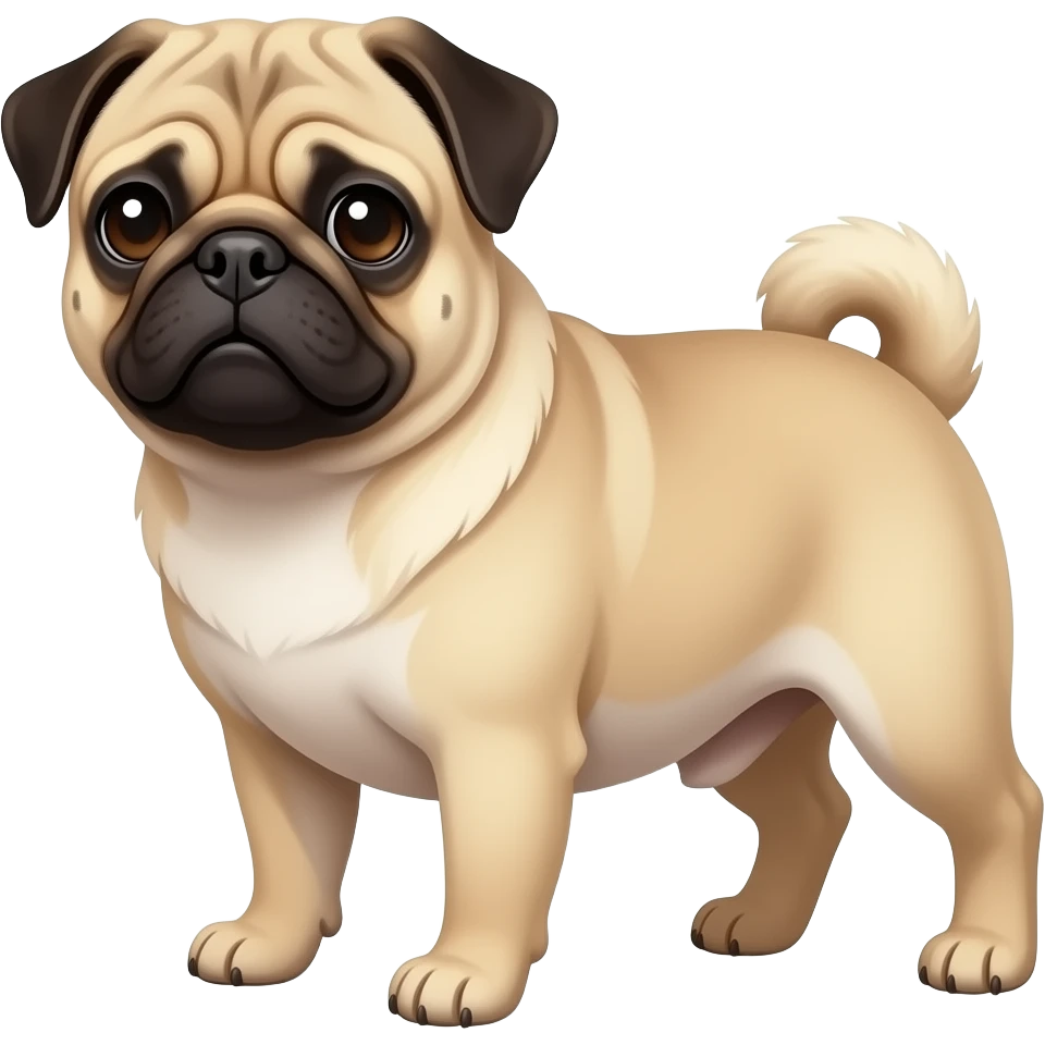 Pug  realista emoji