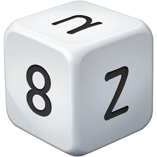 A dice with 12 sides emoji