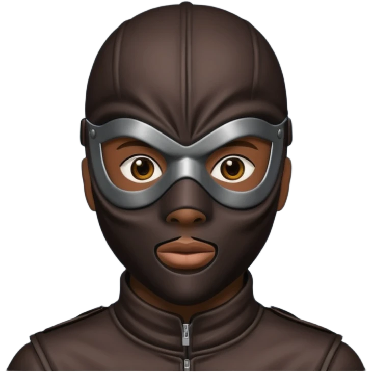 bdsm slave leather mask fullhead emoji