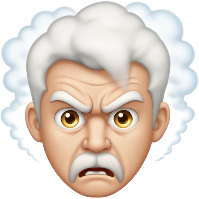 Very angry man with steam coming out of his ears emoji