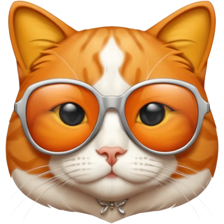 orange Cat in chanel sunglasses  emoji
