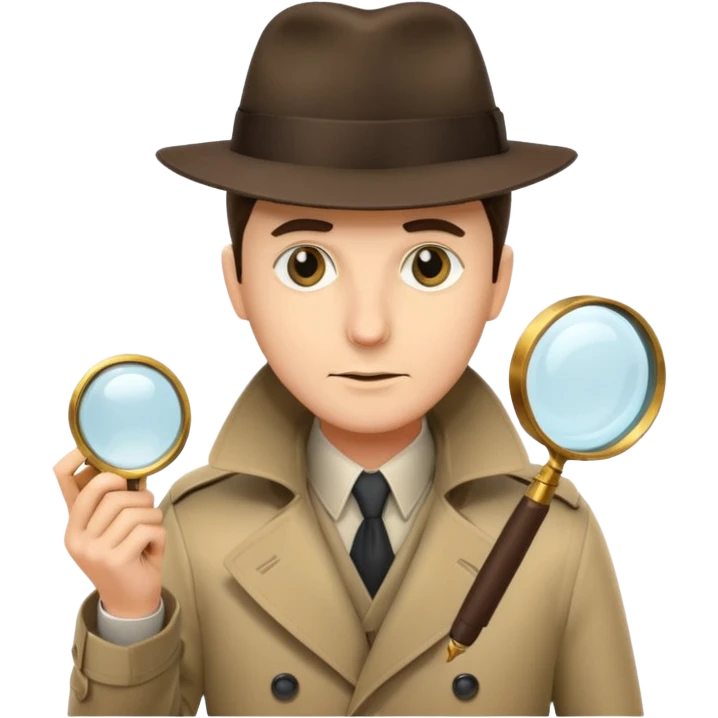 classic detective with magnifying glass emoji