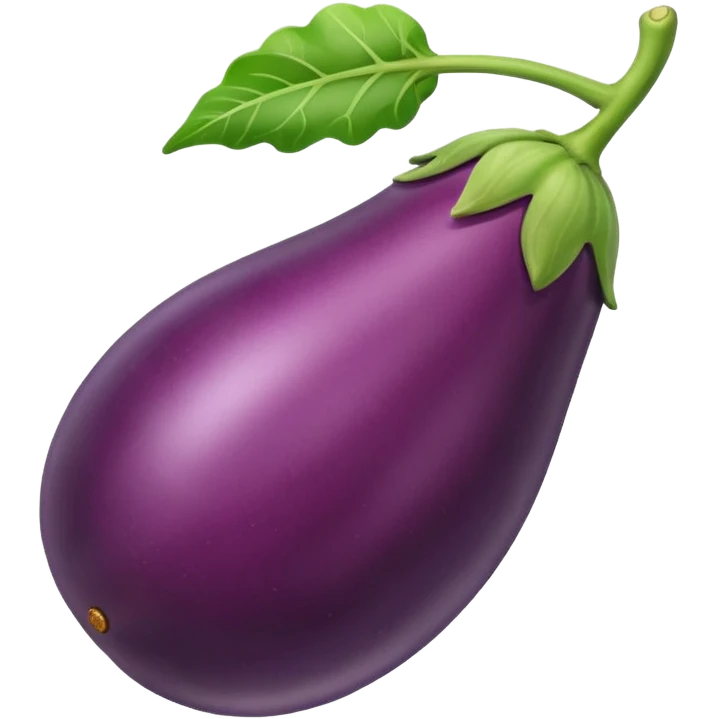 An eggplant going in between a cherry emoji
