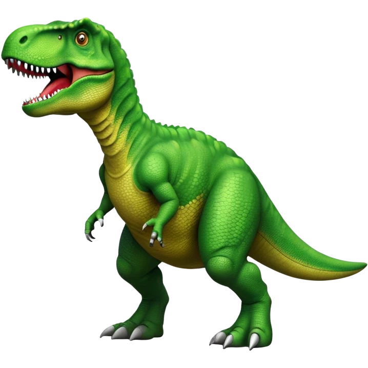 green t-rex dinosaur emoji