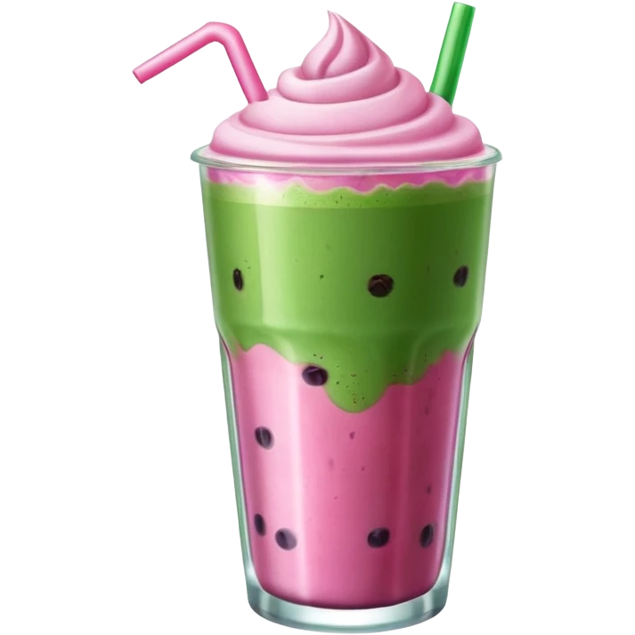 iced berry matcha latte emoji