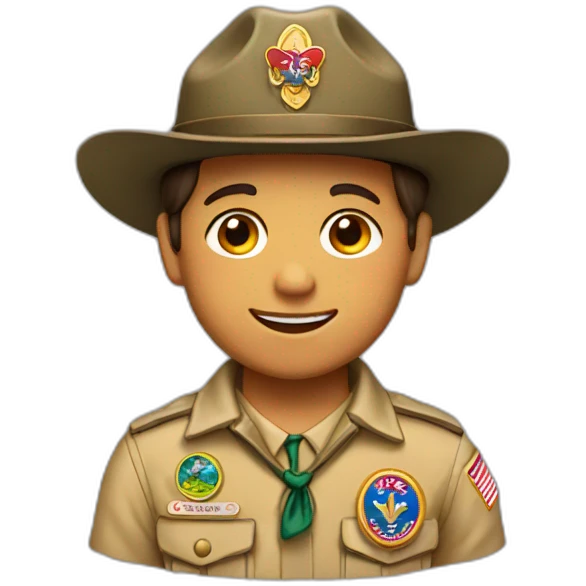 boy scout badge 1 year emoji