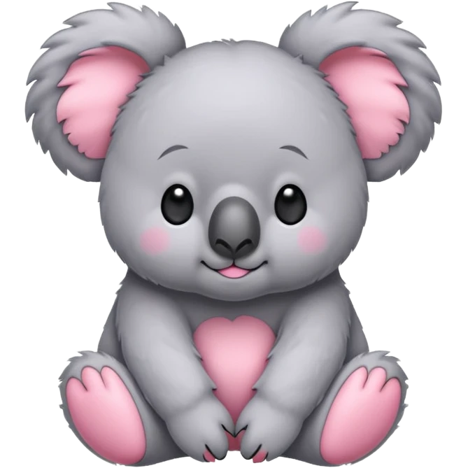 Pink koala emoji