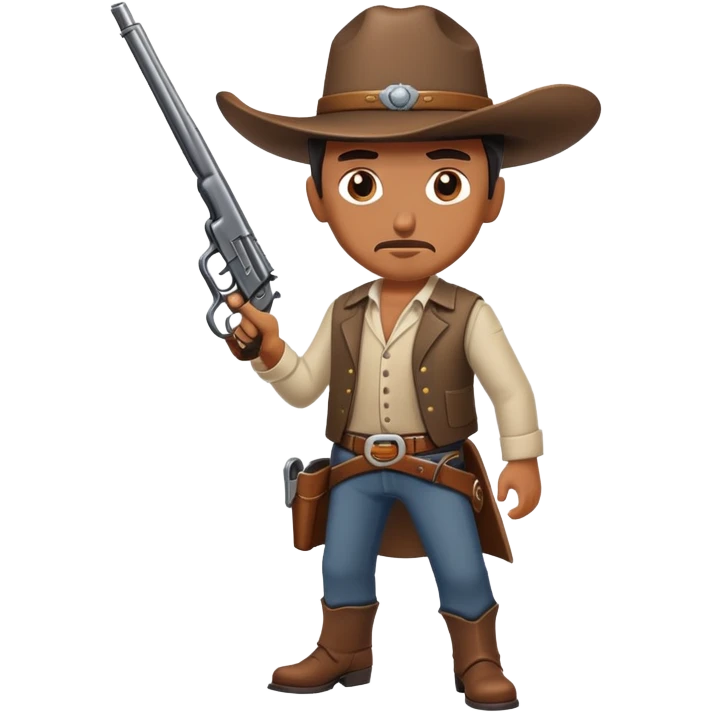 Gunslinger with the big iron on  His hip emoji
