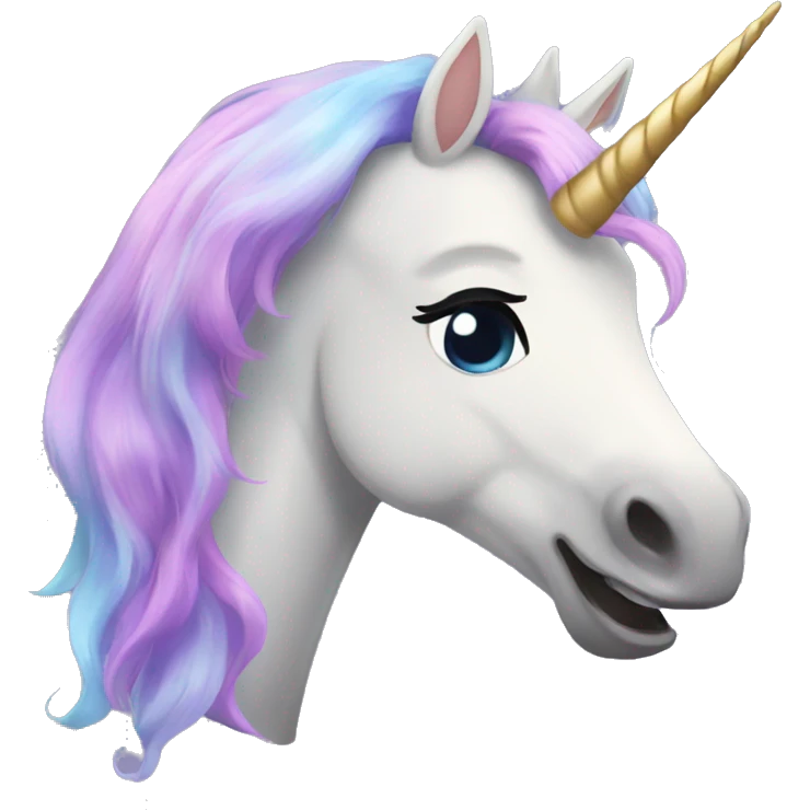 a unicorn that is so so so so happy and she has beautiful dark eyelashes emoji