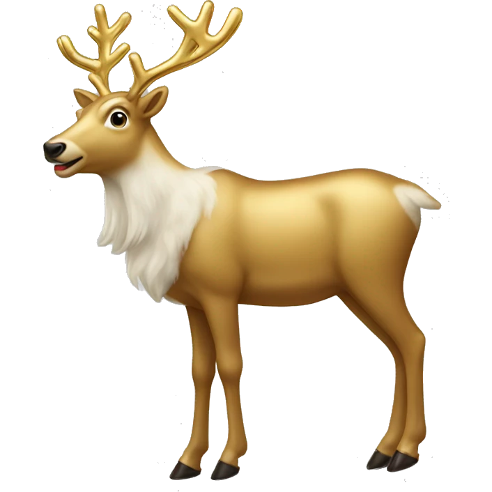 All gold full body reindeer  emoji