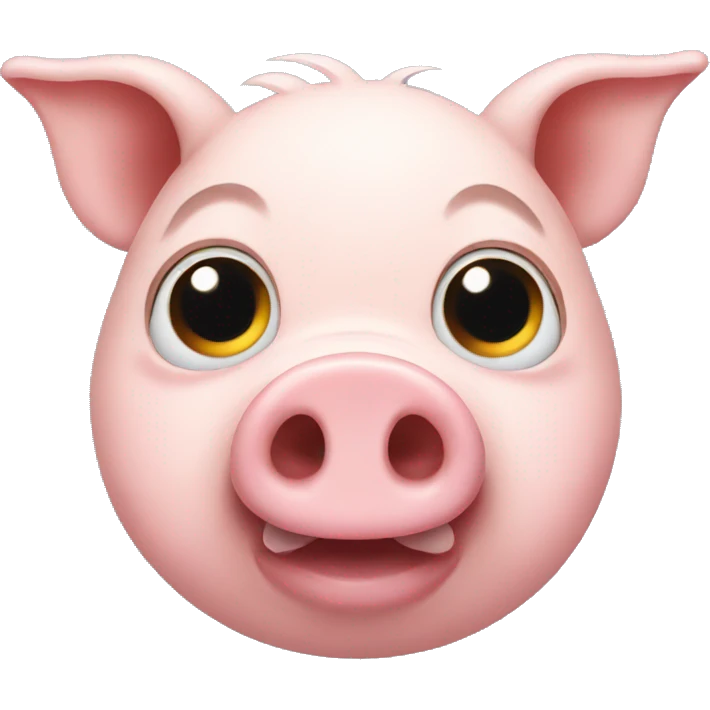 a pig rolling its eyes emoji