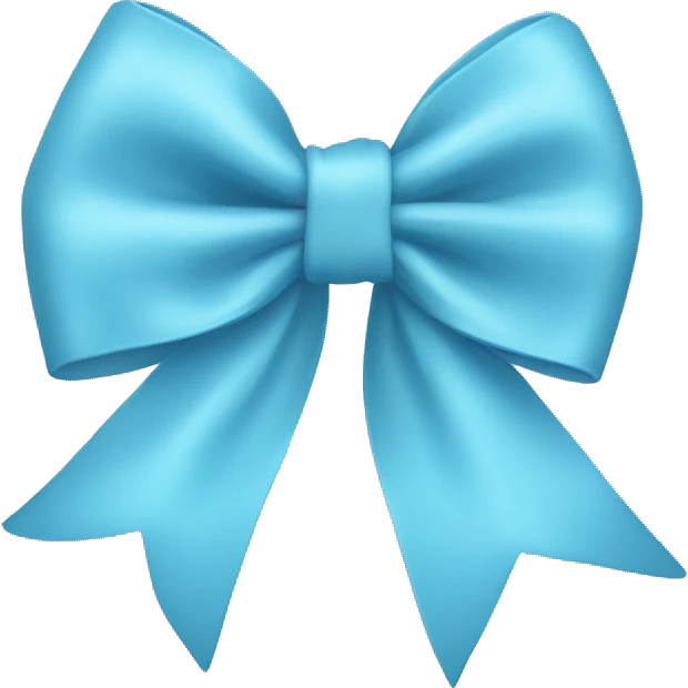 Light blue bow emoji