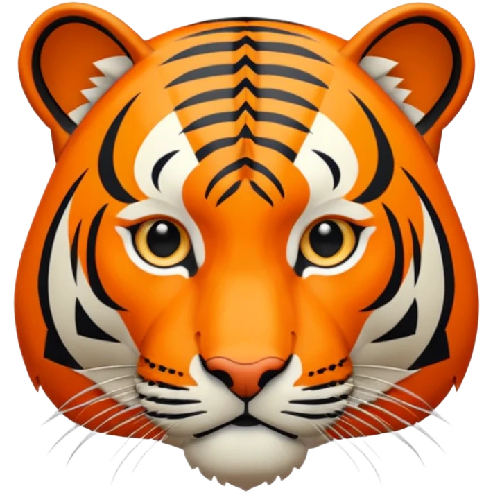 Flat design style tiger emoji
