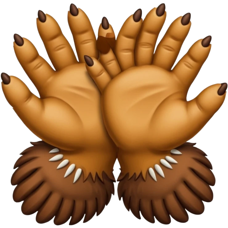 emoji handshake, one hand is a bear claw emoji
