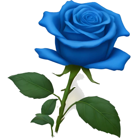 Blue rose emoji