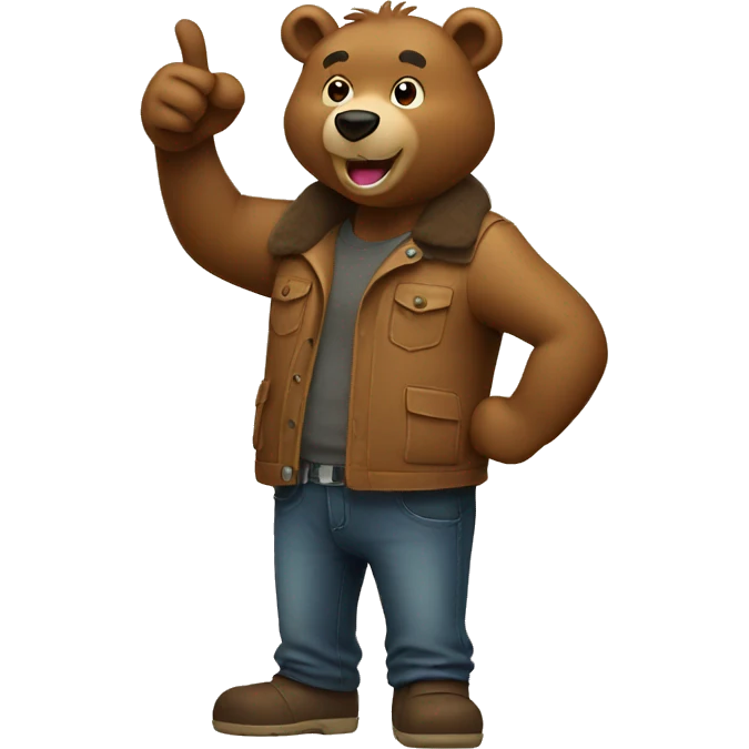 light brown bear with thumb up emoji