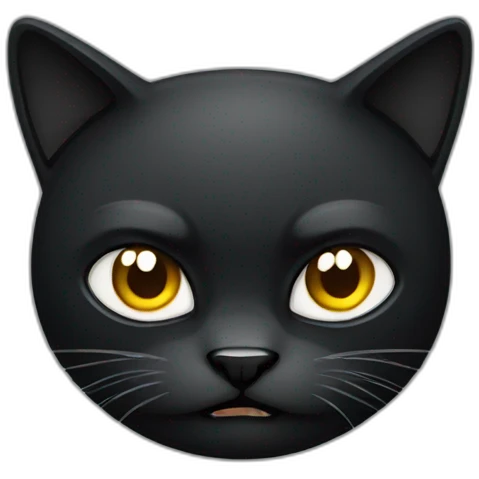 black angry cat emoji