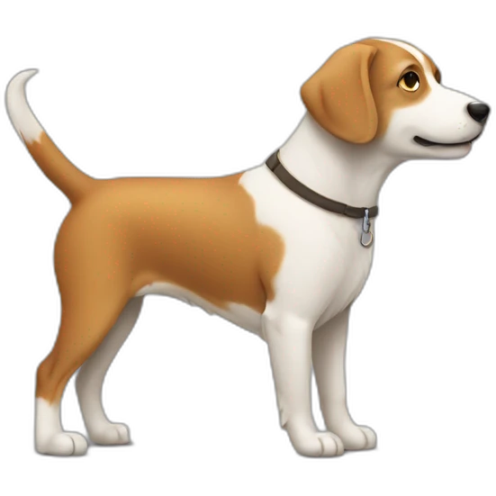 Dog walking facing its back emoji