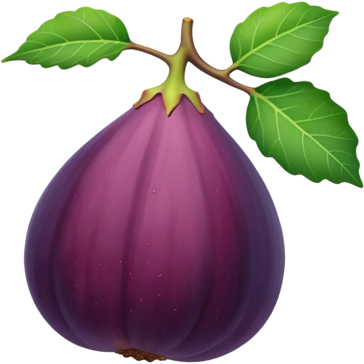 Please create a emoji of a cross-section of a fig with a small leaf emoji