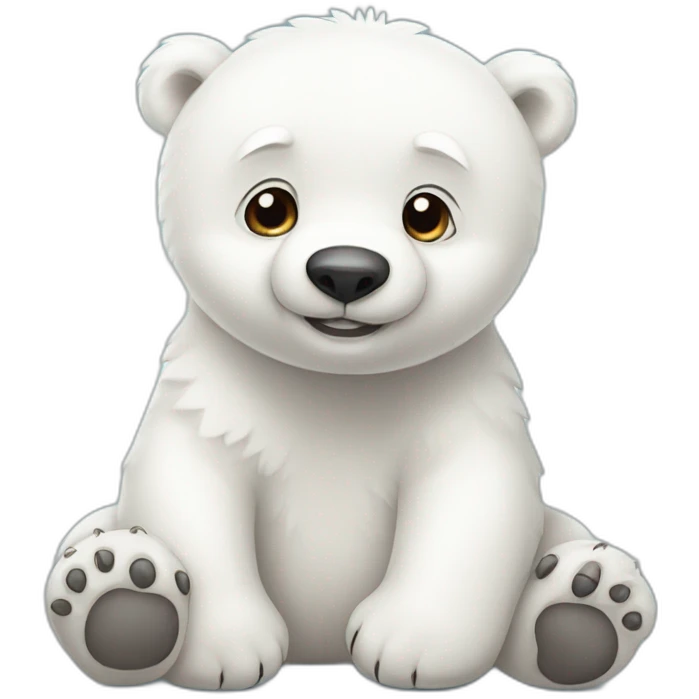 love cute polar bear emoji