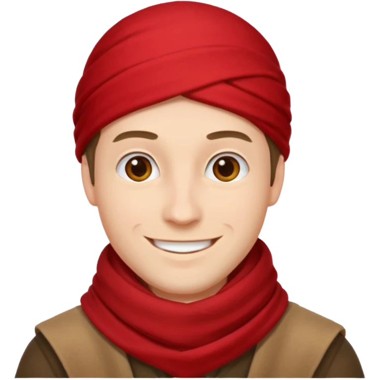 a man with red scarf  emoji