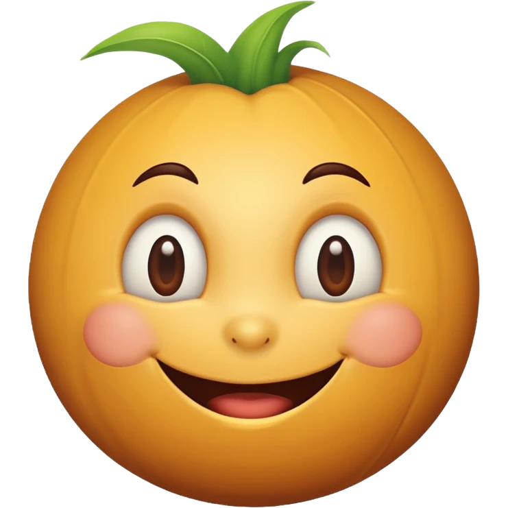 Cornball with brown smiling head on top emoji