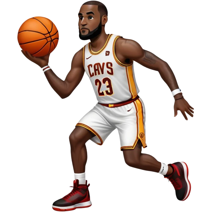 LeBron spinning a basketball emoji