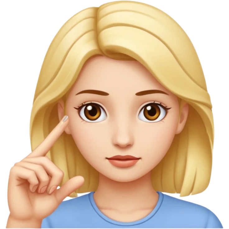 Девушка крутит пальцем у виска emoji