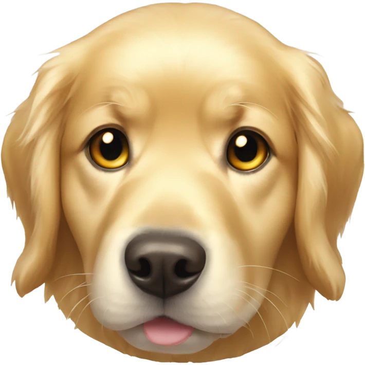 Golden retriever with a halo emoji
