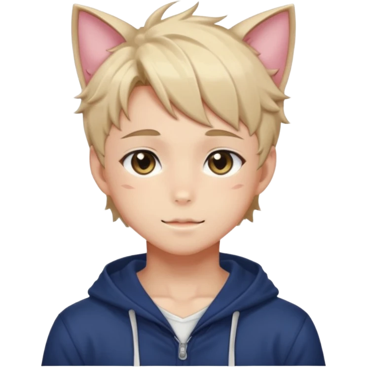 Shiny Blushing Cute Sexy Handsome Shoujo Anime Catboy Trending Style Cottagecore  emoji