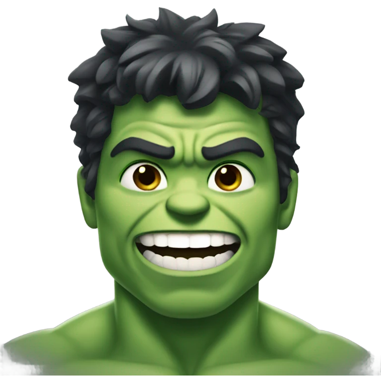 Hulk looking happy emoji