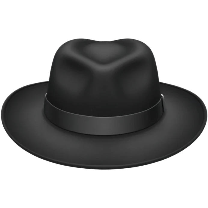 black hat no human emoji