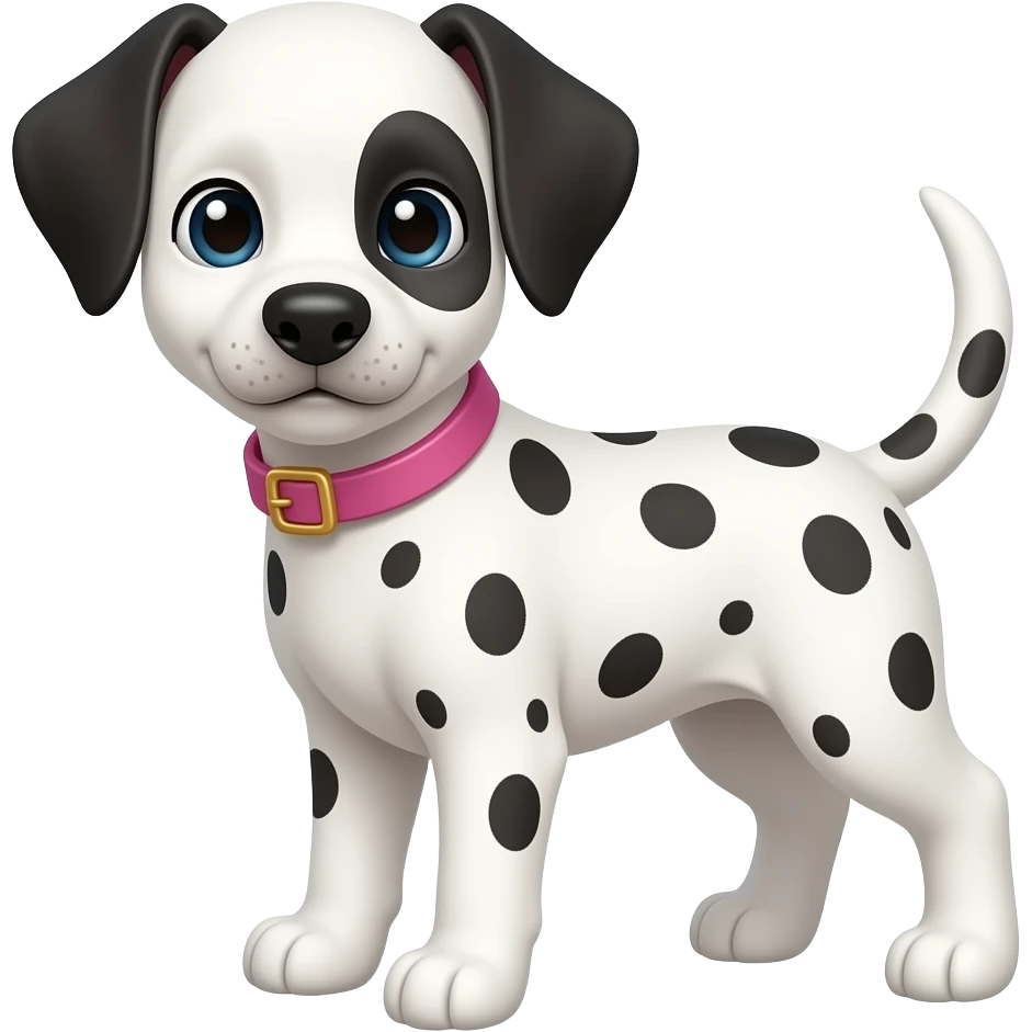 Puppy girl Dalmatian with pink collar emoji