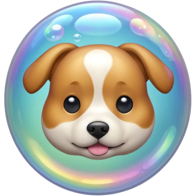 dog shaped bubbly soap emoji