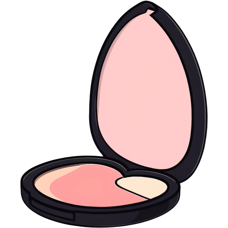 Heart-shaped blusher compact makeup emoji