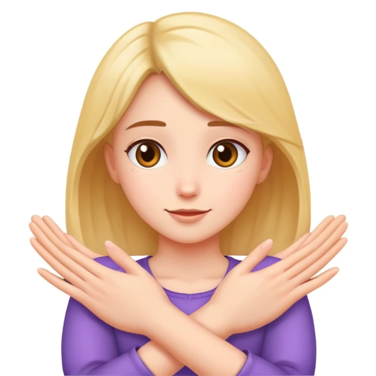 A girl opening her arms for hug emoji